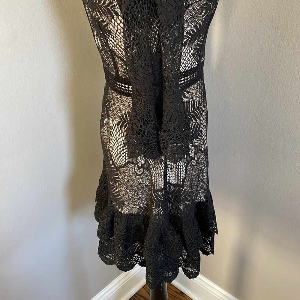 BB Dakota RSVP Black lace dress layer cake black $189 - Picture 5 of 9